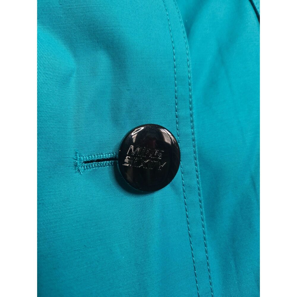 Vintage Y2K Miss Sixty Deadstock Turquoise Teal Blue Peplum Jacket - Picture 3 of 8